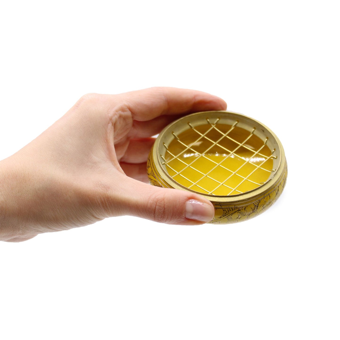Messing-Räuchergefäß 'Kronen-Chakra' – Filigrane Handwerkskunst für harmonische Düfte