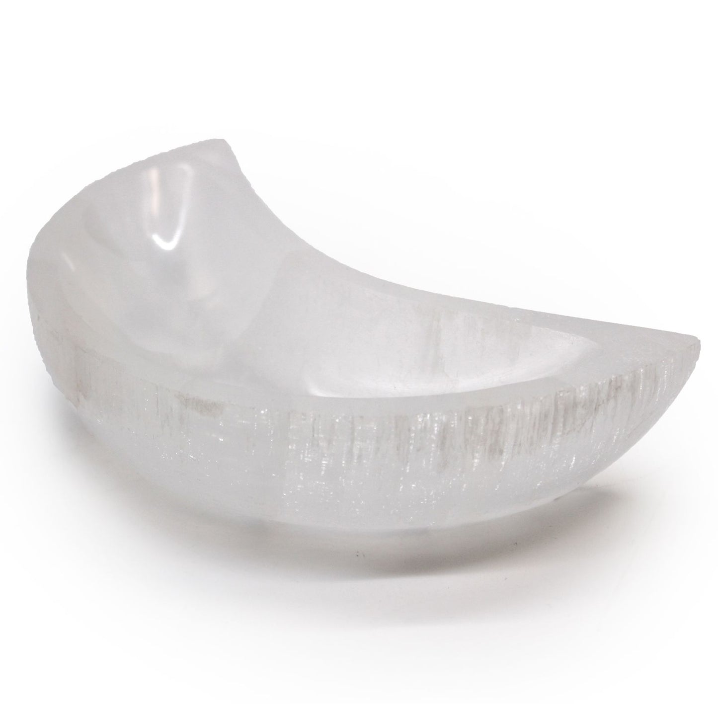 Selenitschale 'Mondlicht' - Handgeschliffene Naturschale, 15 cm