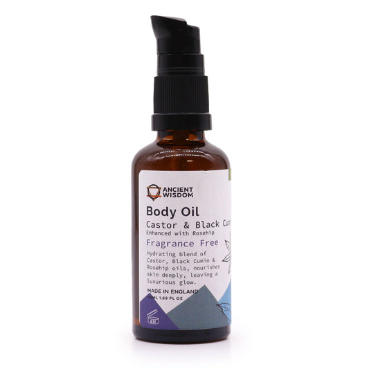 Organisches Körperöl ohne Duft mit Hagebutte – 50ml