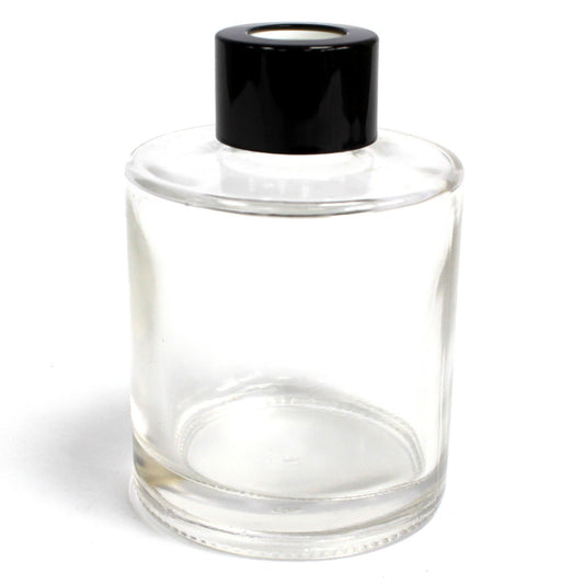 Diffusorflasche 120 ml Set – Elegante Rundflasche mit schwarzem Diffusordeckel