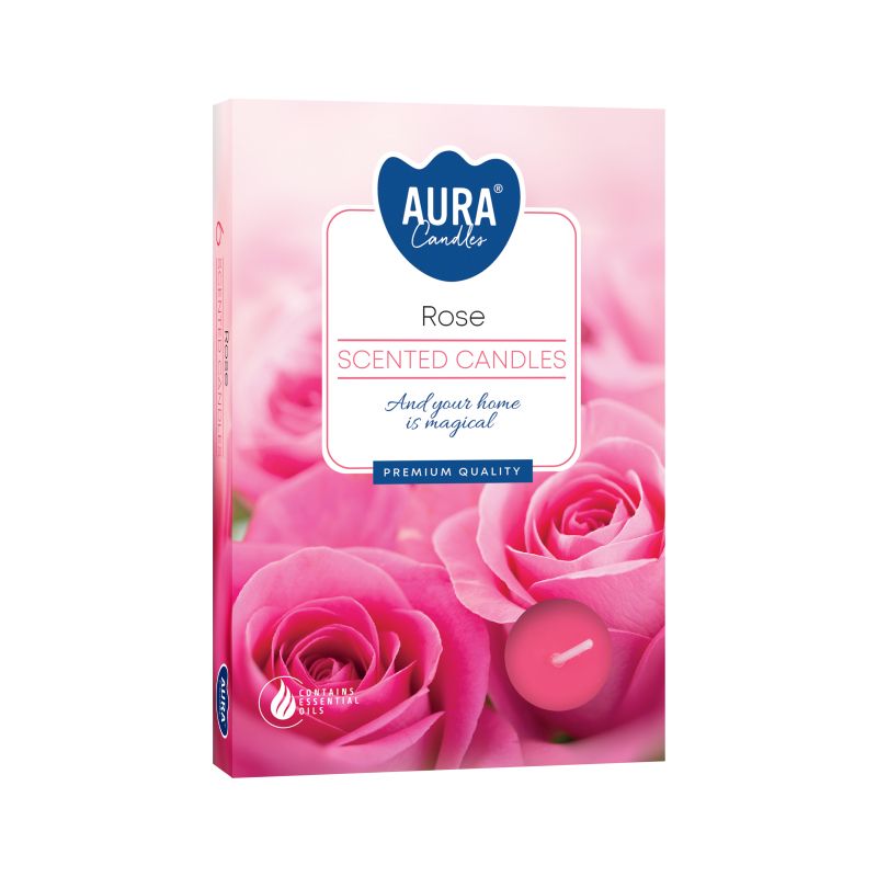 Duftende Rosen-Teelichter Set (6 Stück) – Romantische Atmosphäre