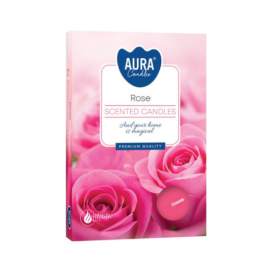 Duftende Rosen-Teelichter Set (6 Stück) – Romantische Atmosphäre