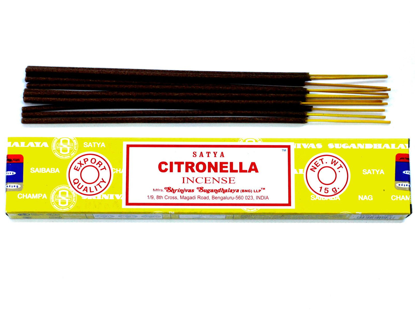Citronella Räucherstäbchen, handgerollt - 15 Stück