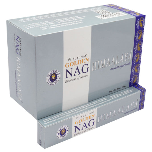 Golden Nag Himalaya Räucherstäbchen – Handgerollte Premium-Qualität (15g)