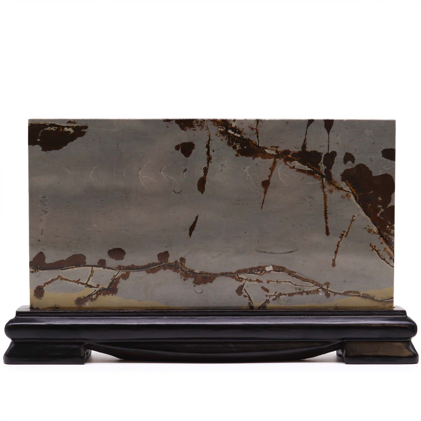 Naturgemälde-Stein 'Große Landschaft' – Mangankalkstein Unikat 15 x 25 cm