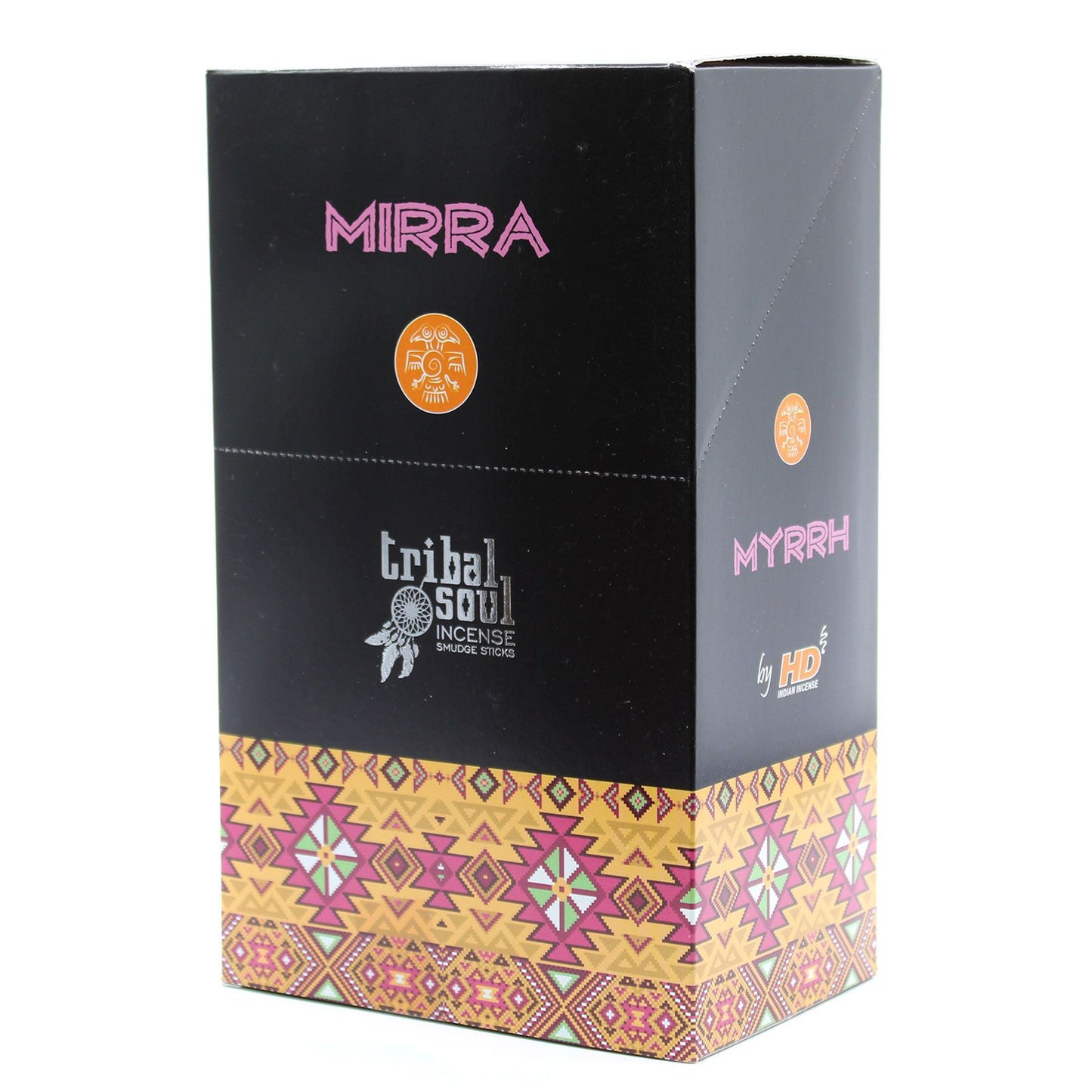 Handgerollte Myrrhe-Räucherstäbchen – 12 dekorative Packungen von Tribal Soul