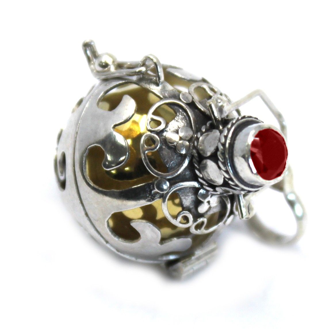 Engelsglocke Magic aus 925er Sterlingsilber – Handgefertigt in Bali, 18mm