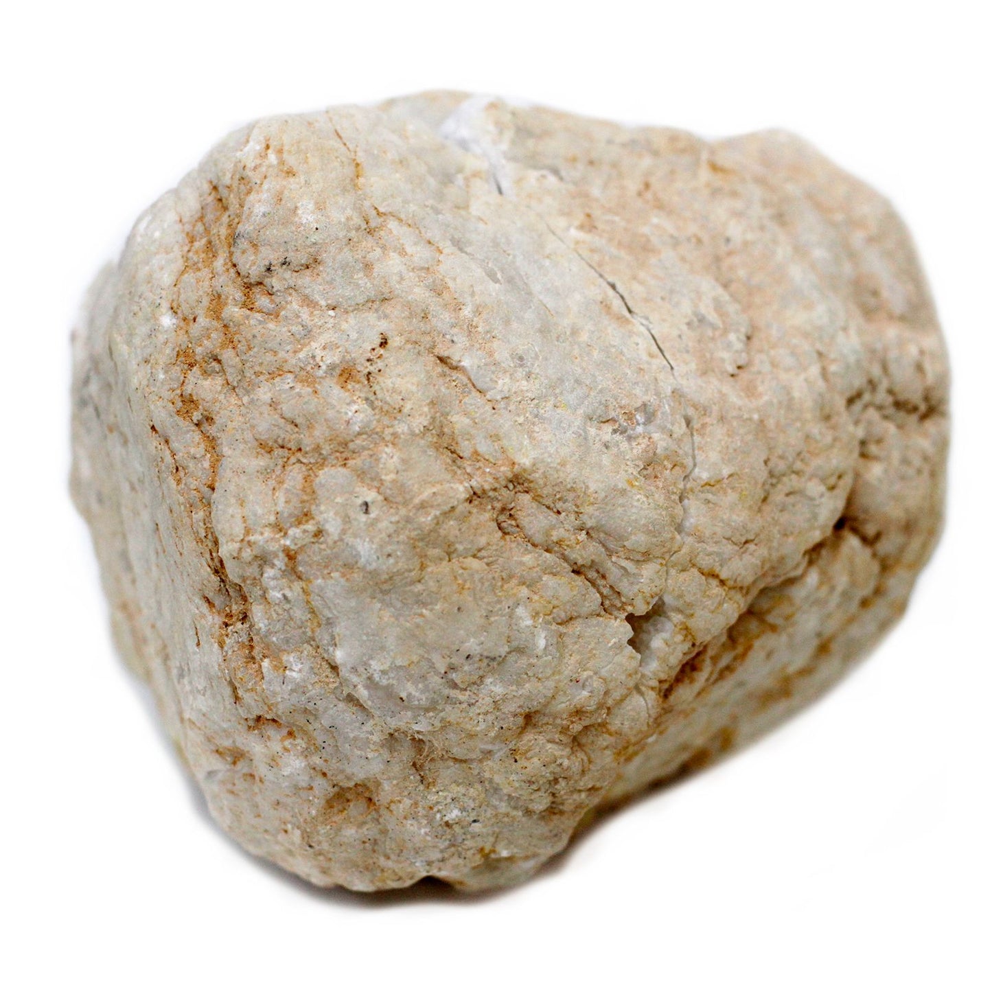 Natürliche Kalzit-Quarz-Geode aus Marokko | 15-18 cm | Kristallhöhle zum Öffnen