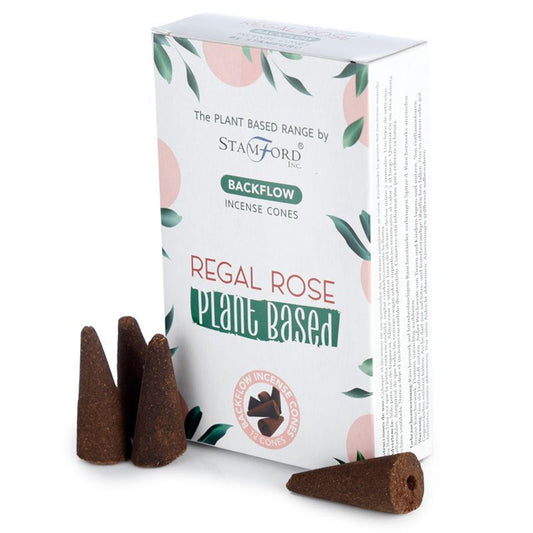 Rückfluss-Räucherkegel Königliche Rose - 12 Stück, pflanzenbasiert