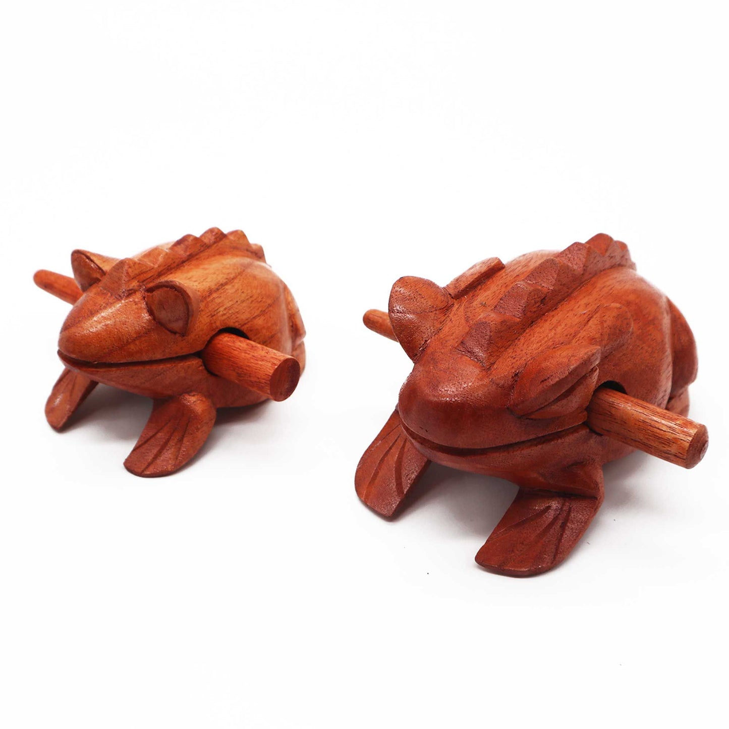 Handgeschnitzter Quakfrosch aus Jempinis-Holz – 6 cm Klangobjekt aus Bali
