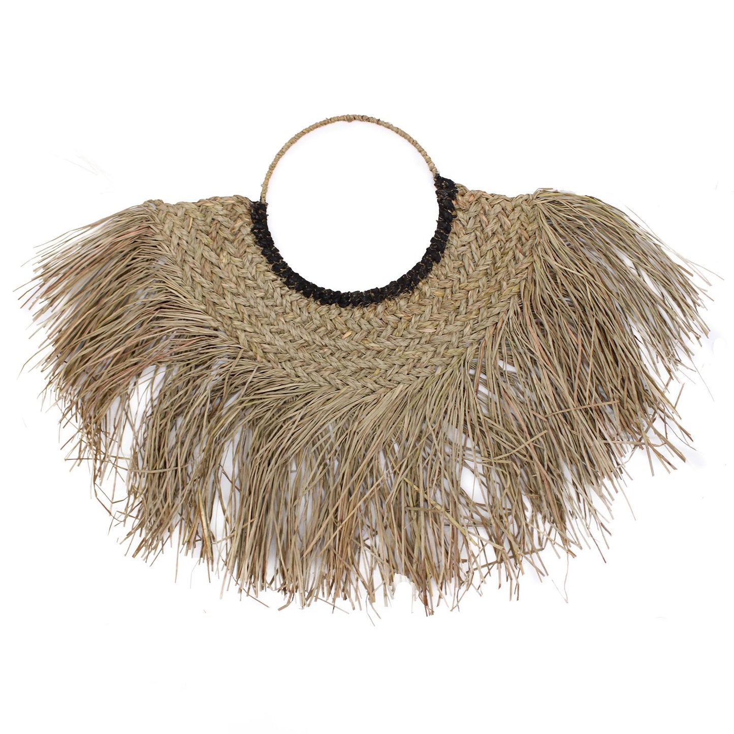 Wandkunst-Set Bintang aus Seegras & Rattan - 6-teilig, 70 cm