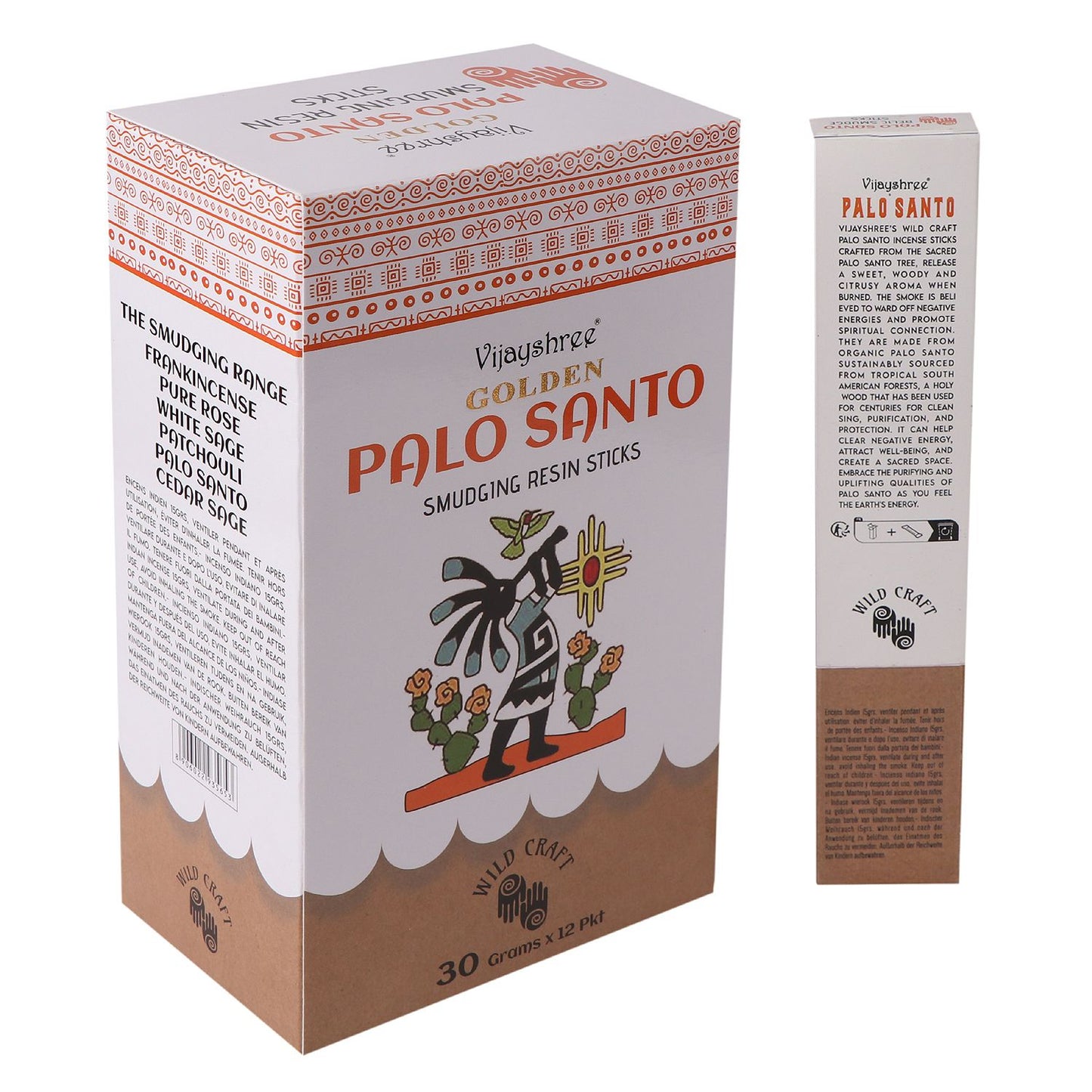 Premium Palo Santo Räucherstäbchen Set – 6 goldene Harzstäbchen (30g)