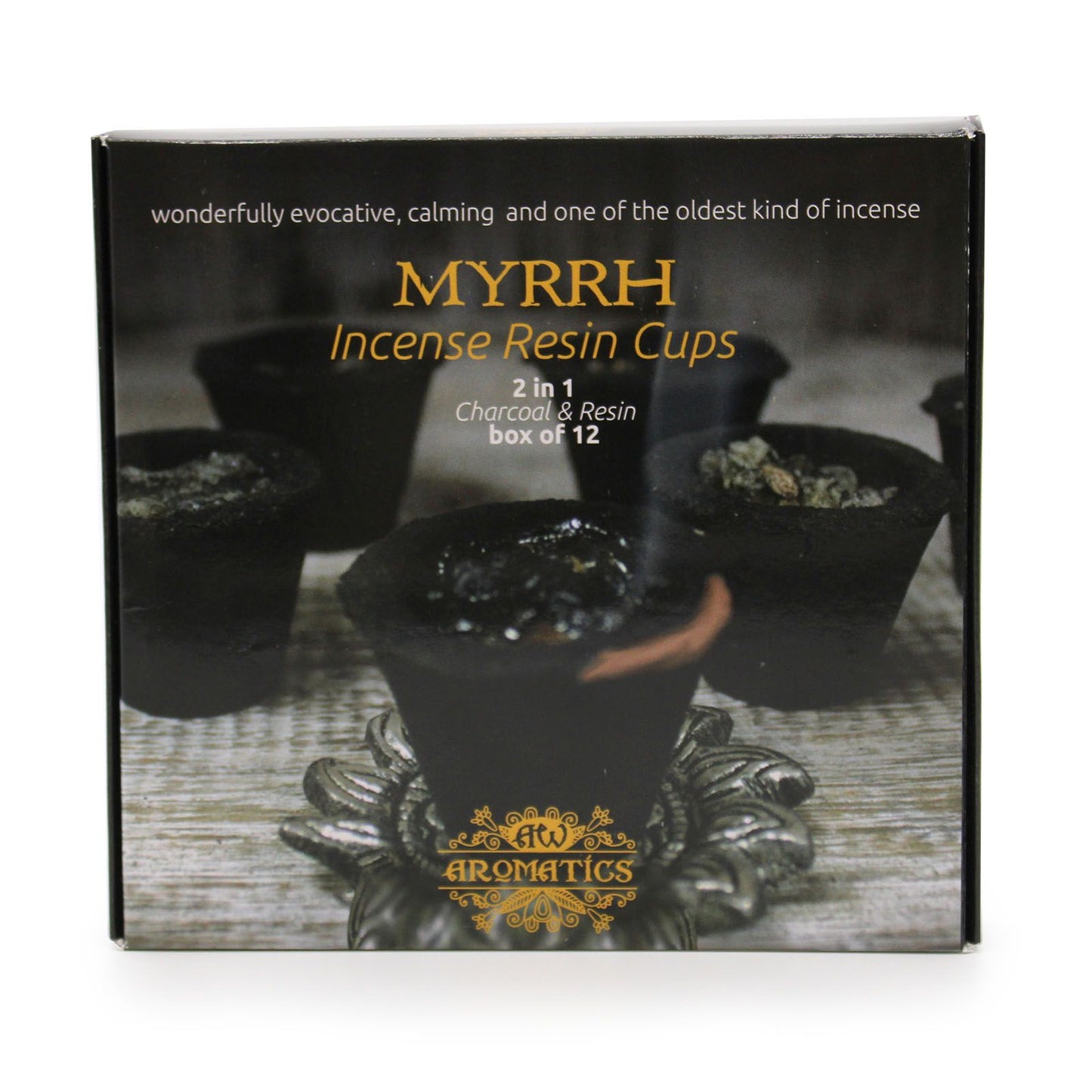 Myrrhe Harzbecher Set – 12 historische Räucherbecher in Geschenkbox