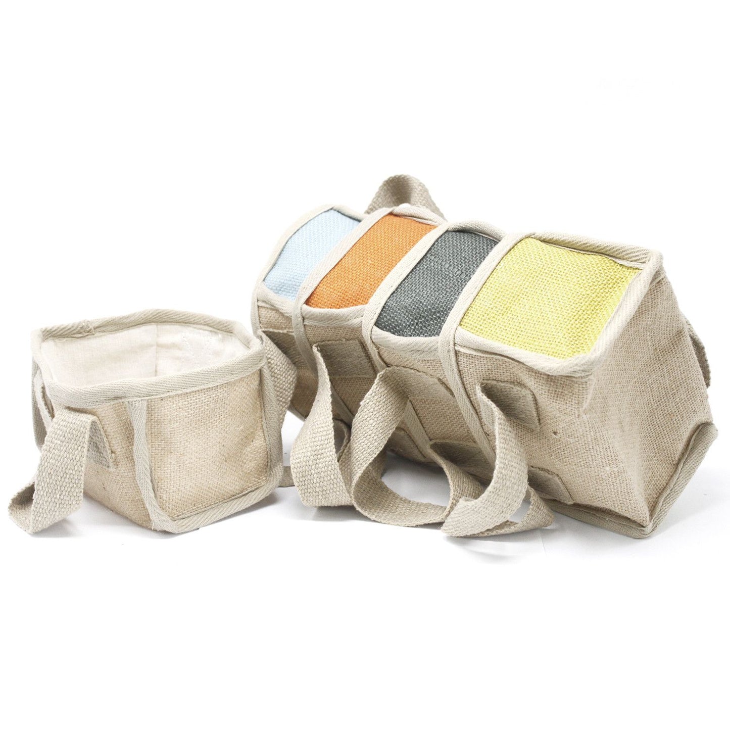 Mini-Einkaufskorb Olive – Natürlich aus Jute mit Baumwollfutter