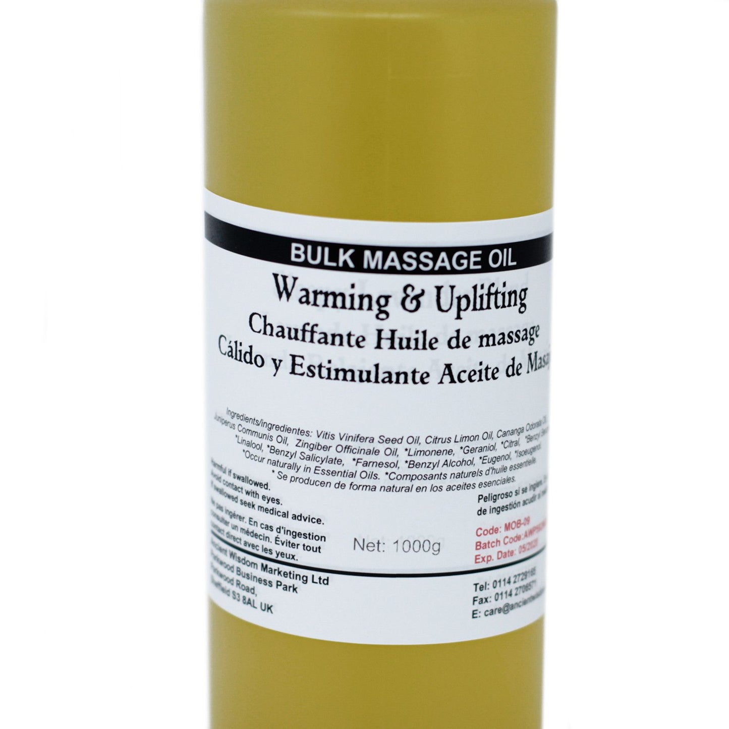 Massageöl 'Warm and Uplifting' - 1kg für wohltuende Entspannung