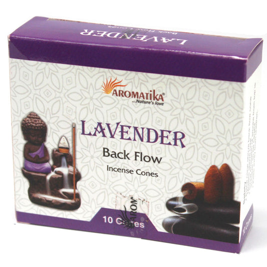 Lavendel Rückfluss-Räucherkegel | 120 Stück | Natürliche Kräuter & Harze