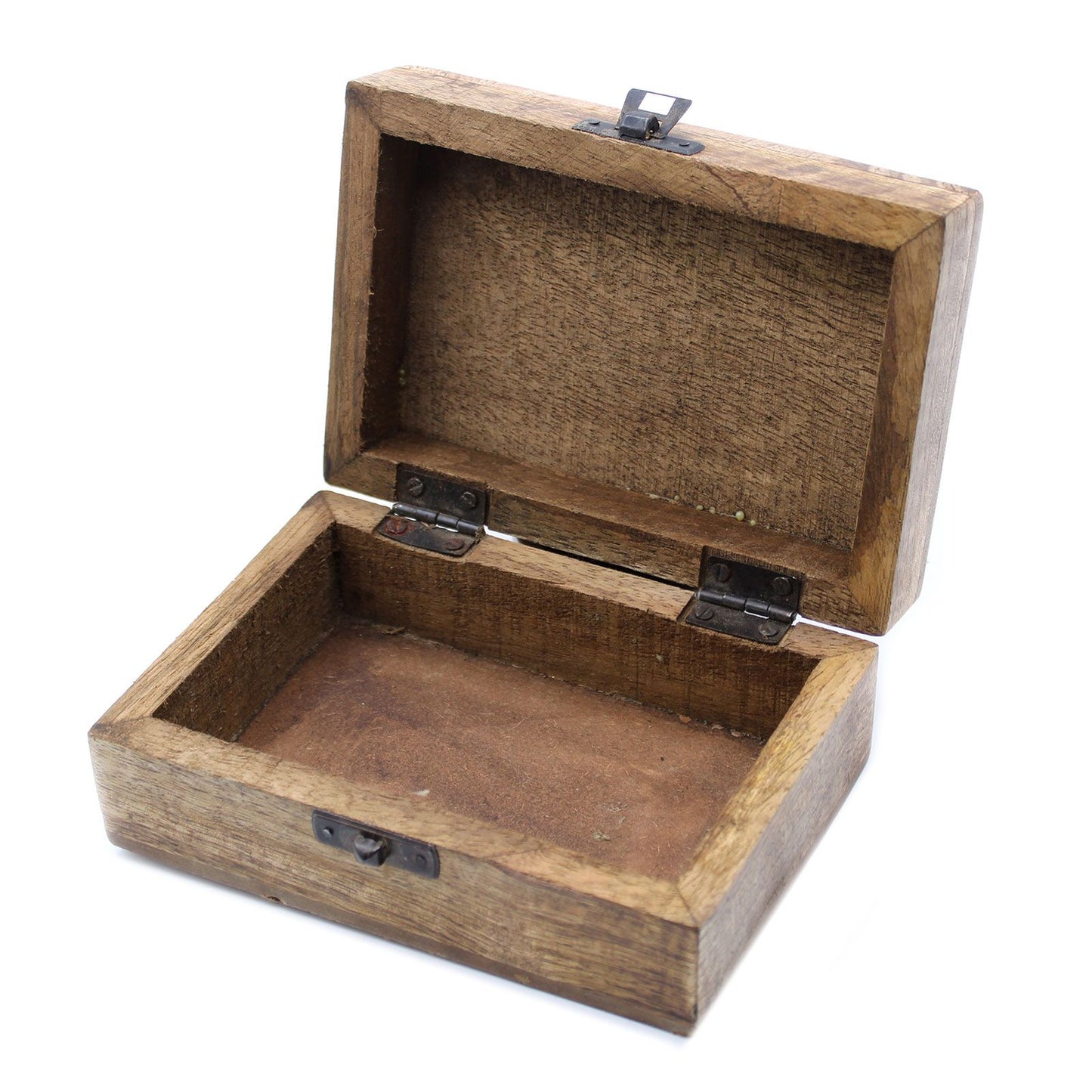 Mangoholz-Box im slawischen Design mit weißer Patina