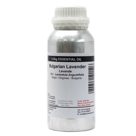 Ätherisches Lavendelöl aus Bulgarien - 0,5kg Flasche für Aromatherapie & Wellness