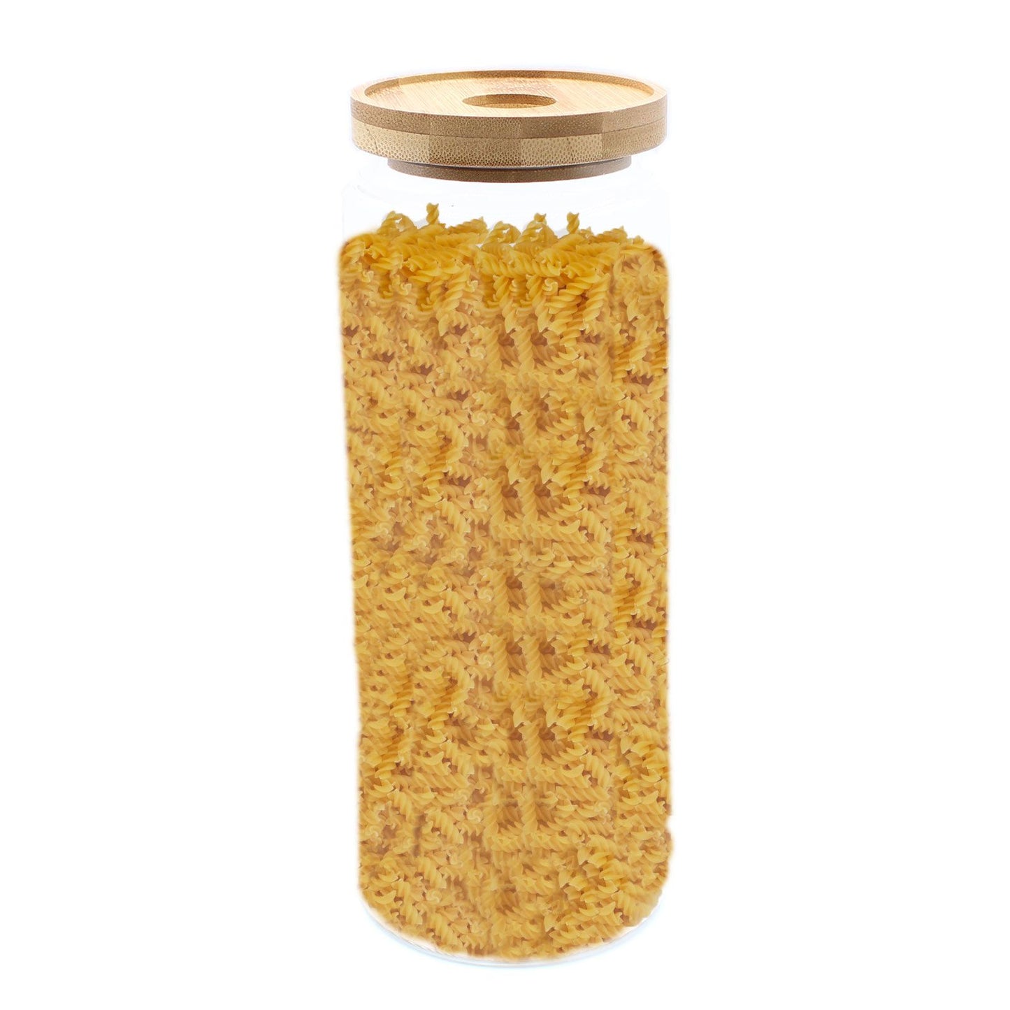 Bambus Vorratsglas Cottage – 20 cm, aus Borosilikatglas