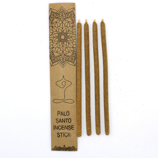 Palo Santo Räucherstäbchen Klassik - 4 große Stäbchen im Naturpapier