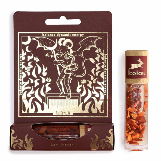 Hop Hare Tarot Roll-On „The Devil“ mit Rotjasper-Edelstein