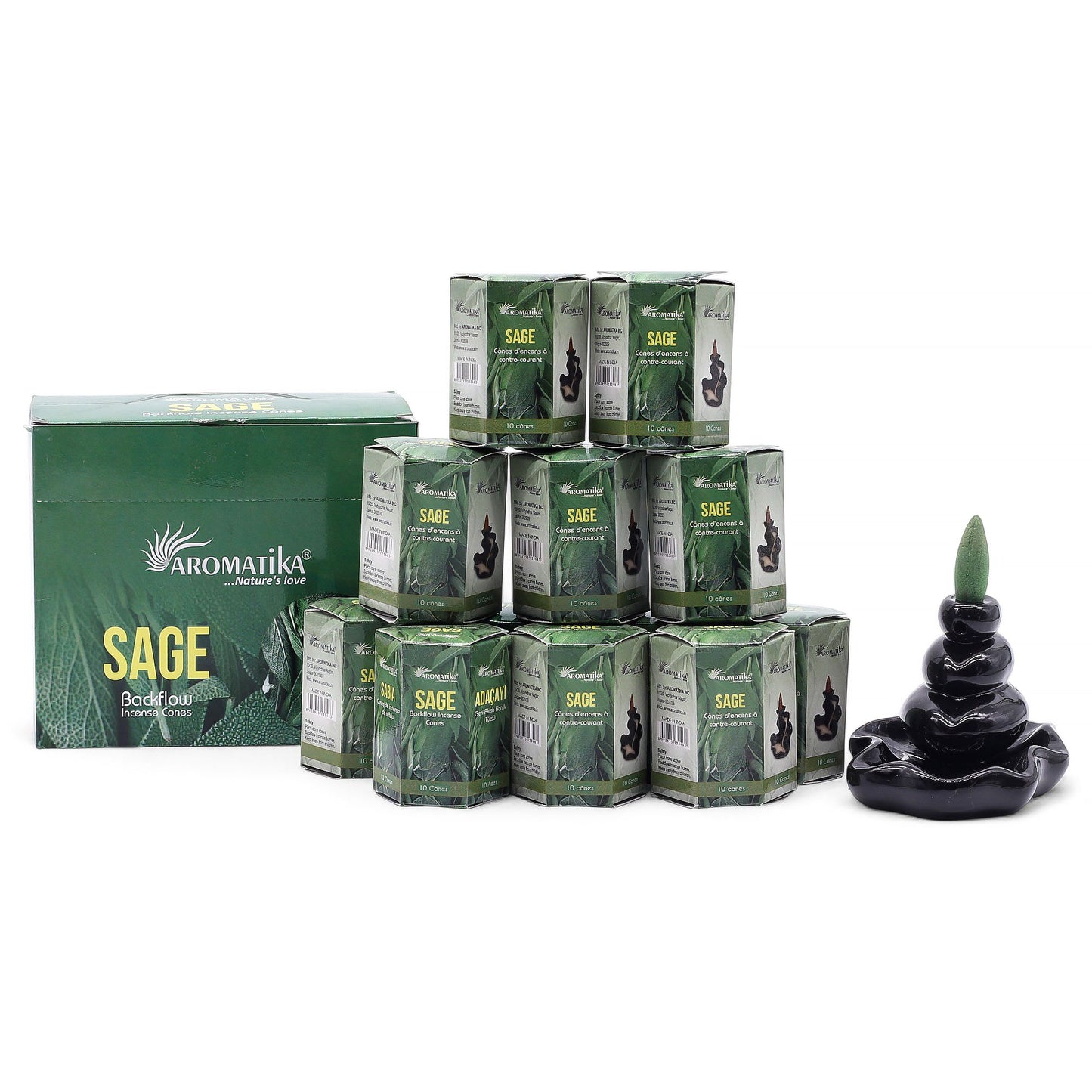 Salbei Masala Rückfluss-Räucherkegel – 10 Stück