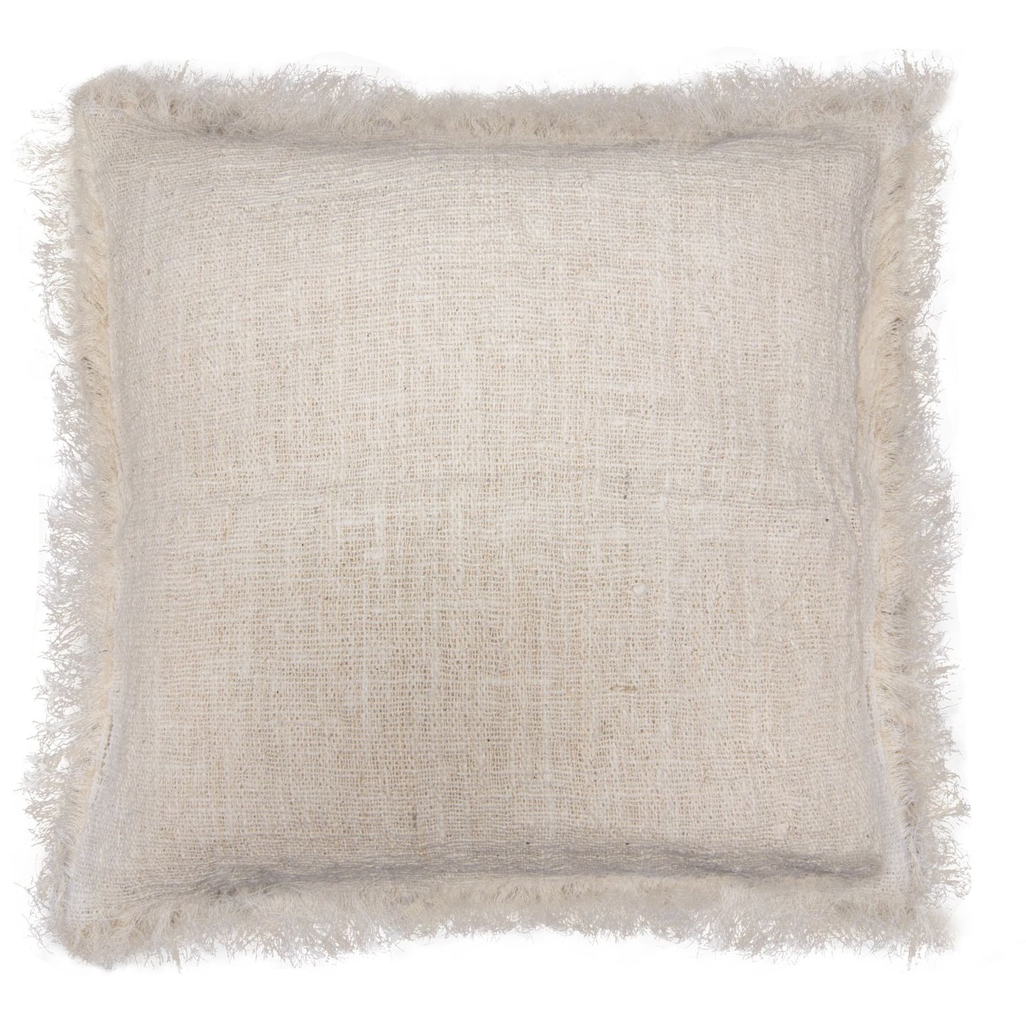 Kissenbezug aus Leinen 45x45 cm mit Fransen – Natürlicher Wohntrend