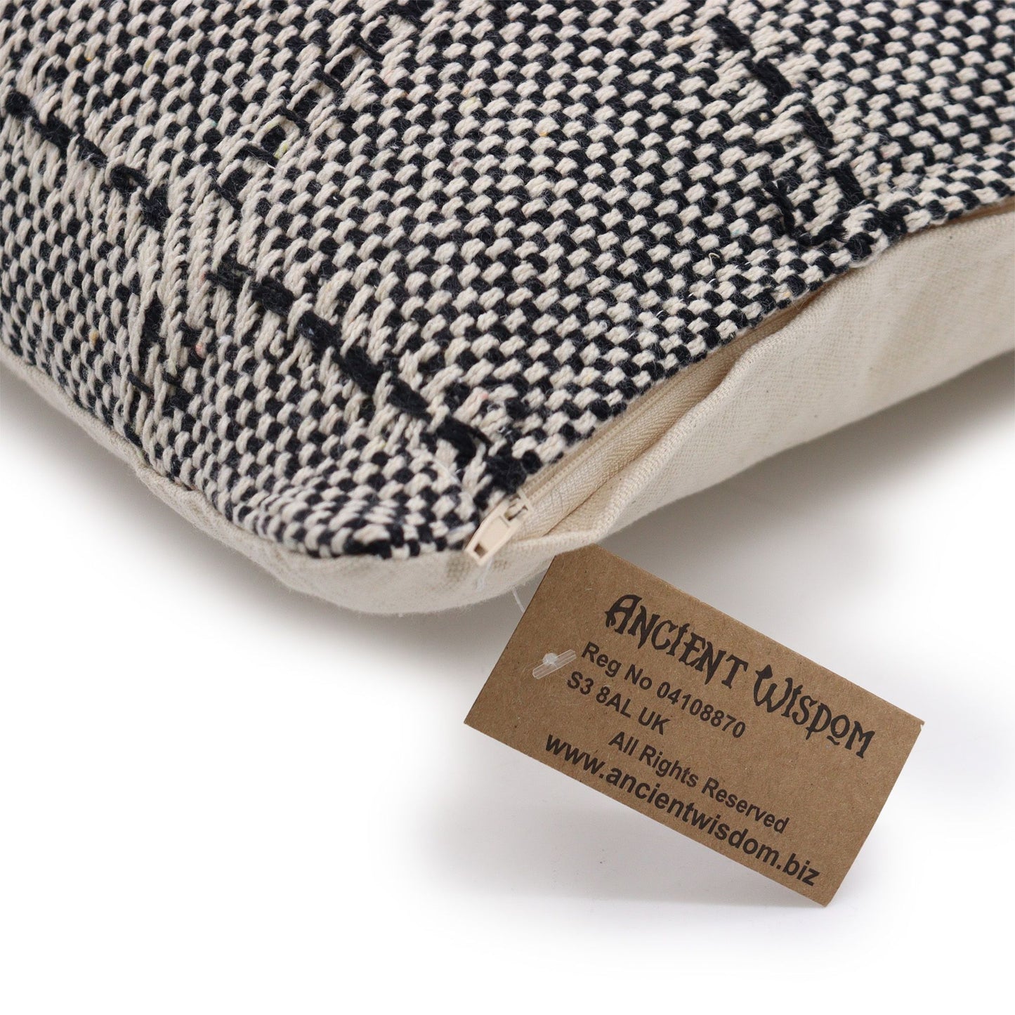 Baumwollkissenbezug mit geometrischem Karomuster in Grau 40x40 cm