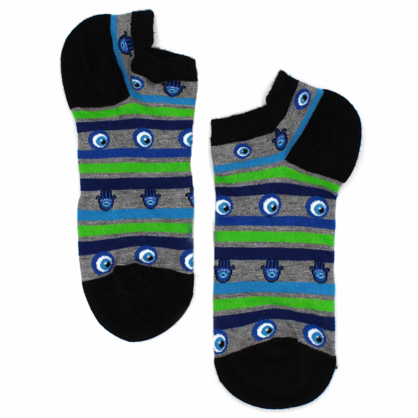 Bambus-Socken Low mit Evil Eye & Hamsa Symbolik - Gr. 41-46