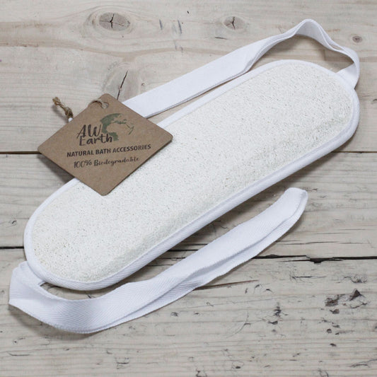 Natürlicher Luffa-Peelinghandschuh mit langem Baumwollband – Für den gesamten Rücken