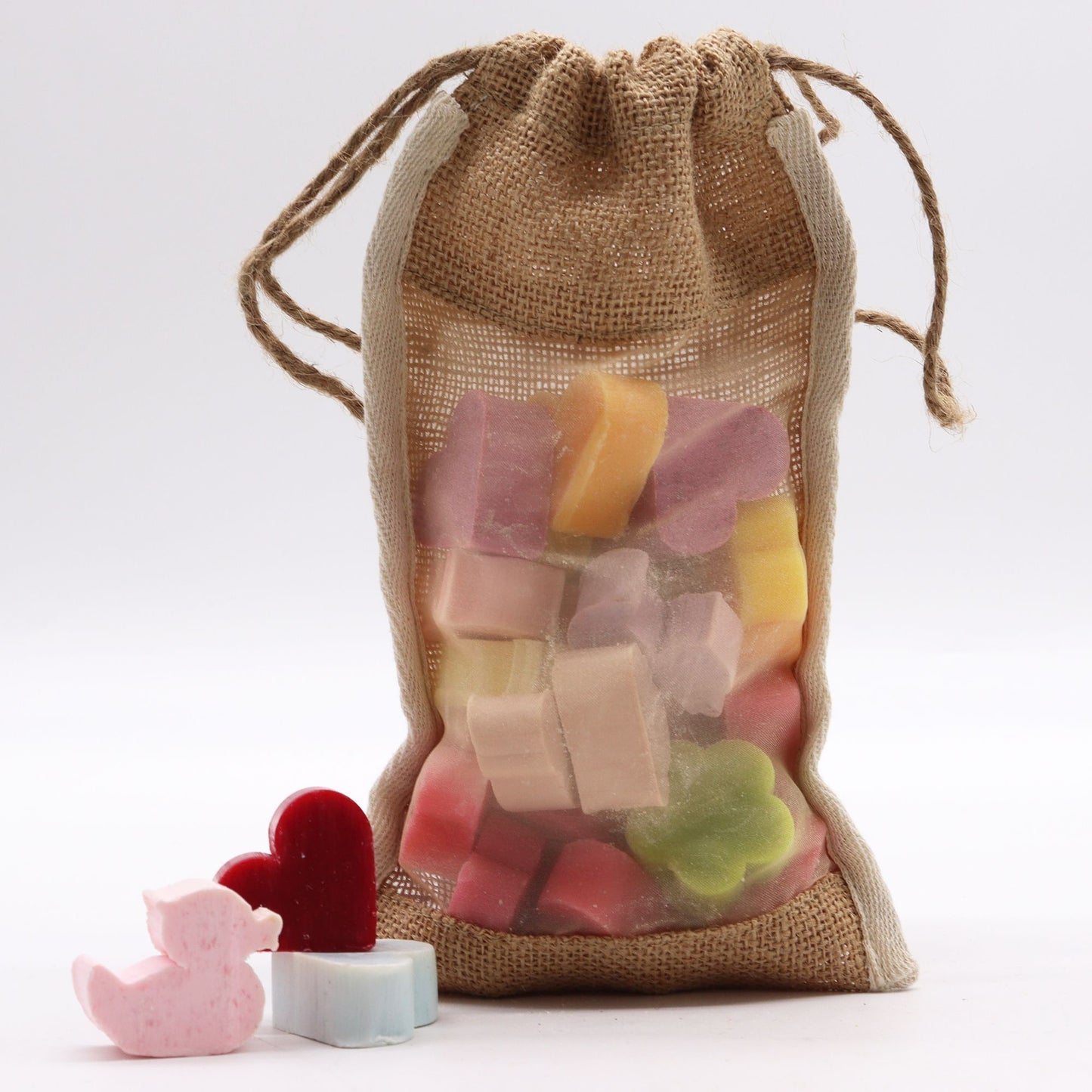 Jute-Geschenkbeutel mit Sichtfenster 26x15 cm – Nachhaltige Verpackung aus Naturmaterial