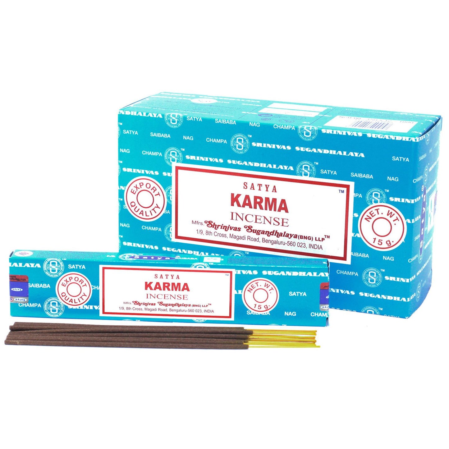 Satya Karma Räucherstäbchen - 15 Stück für positive Energie