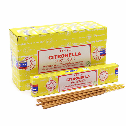 Citronella Räucherstäbchen, handgerollt - 15 Stück