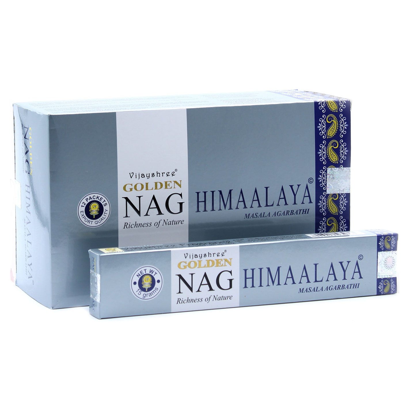 Golden Nag Himalaya Räucherstäbchen – Handgerollte Premium-Qualität (15g)