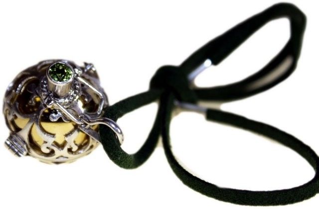 Silberne Engelsglocke 'Heilung' – Handgefertigter Anhänger 23mm aus Bali
