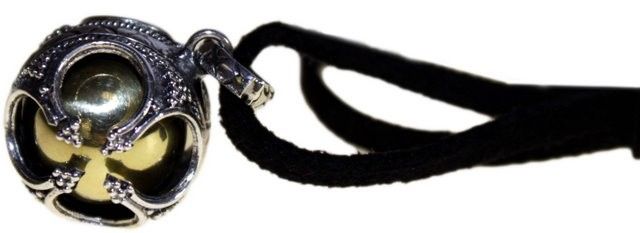 Silberne Engelsglocke Prosperity – Handgefertigter 925er Silber-Anhänger 16mm