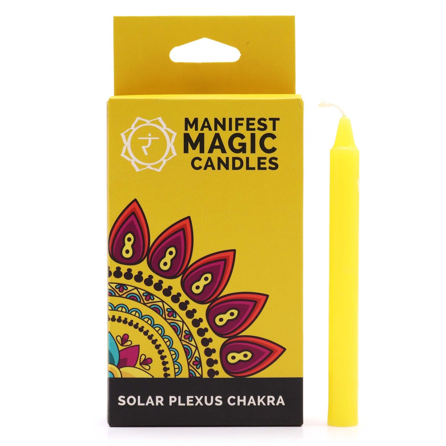 Manifestationskerzen Solarplexus-Chakra - 12 Stück in Sonnengelb