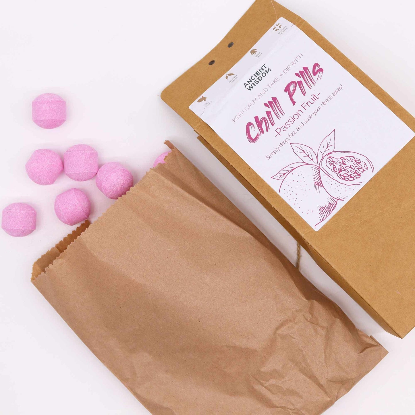 Passionsfrucht Geschenkset - 30 Mini-Badebomben für tropische Entspannung