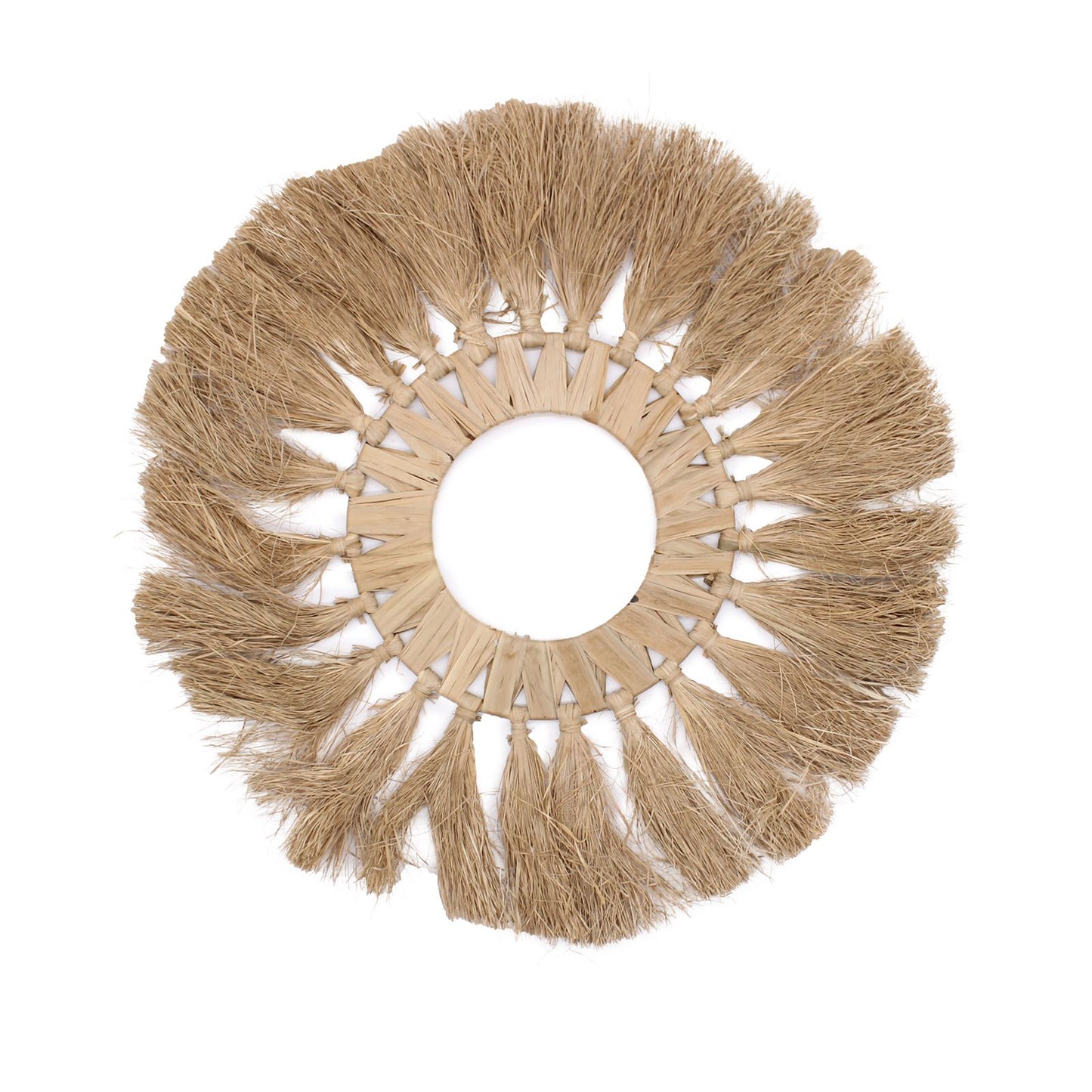 Wandkunst-Set Bintang aus Seegras & Rattan - 6-teilig, 70 cm