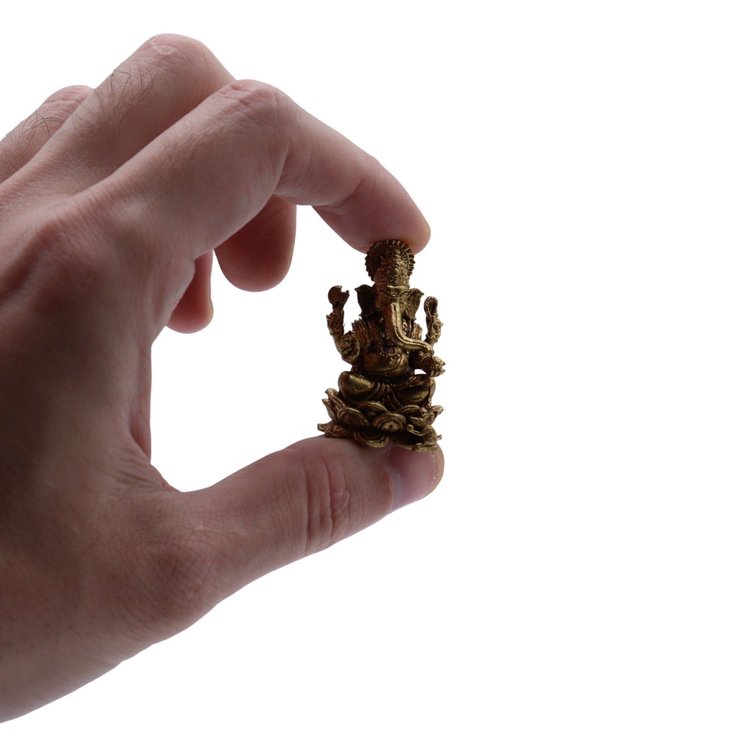 Handgefertigte Ganesha-Figur aus Messing – 37 mm