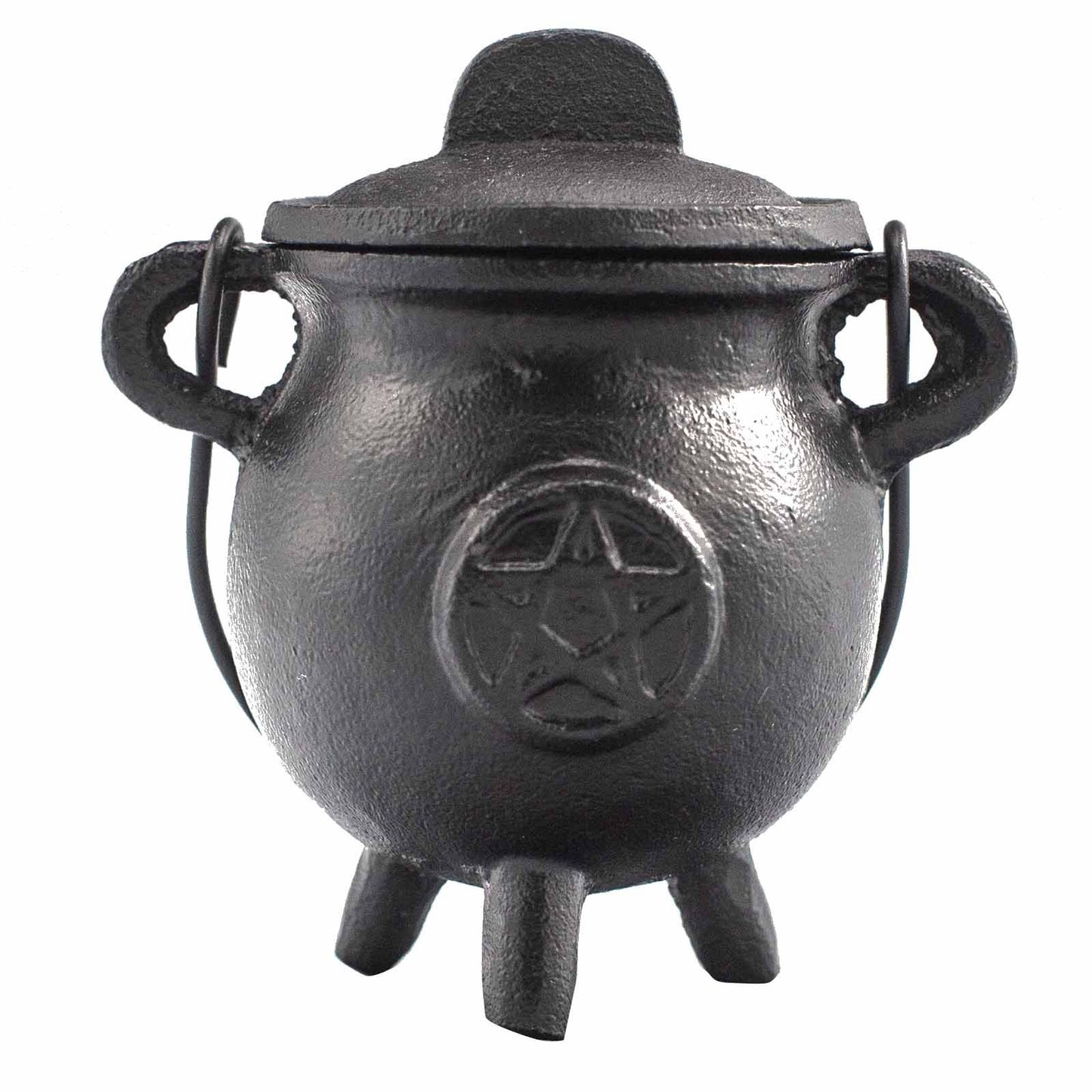 Gusseisen-Kessel mit Pentagramm-Gravur – 6,5 x 13 cm für Rituale