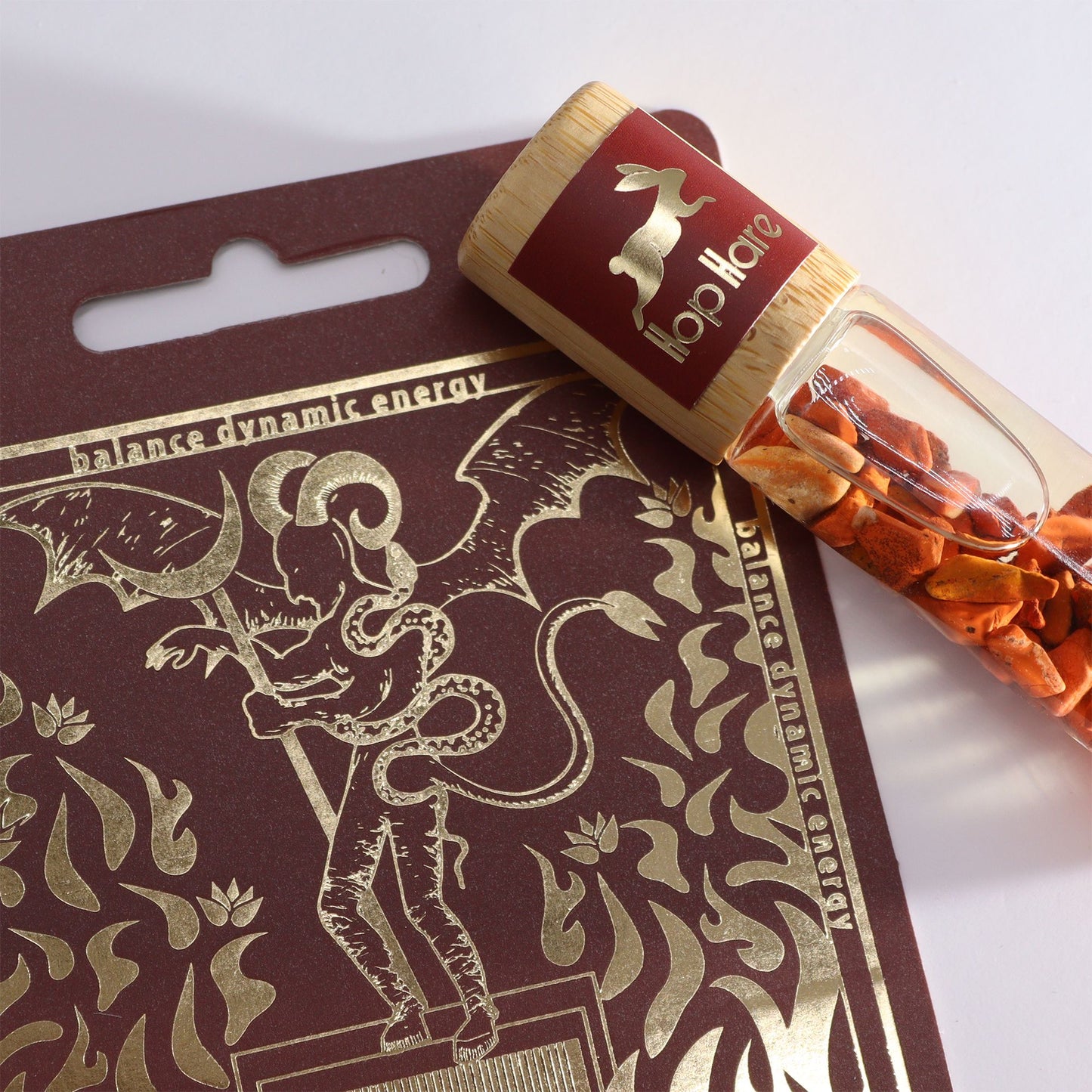 Hop Hare Tarot Roll-On „The Devil“ mit Rotjasper-Edelstein