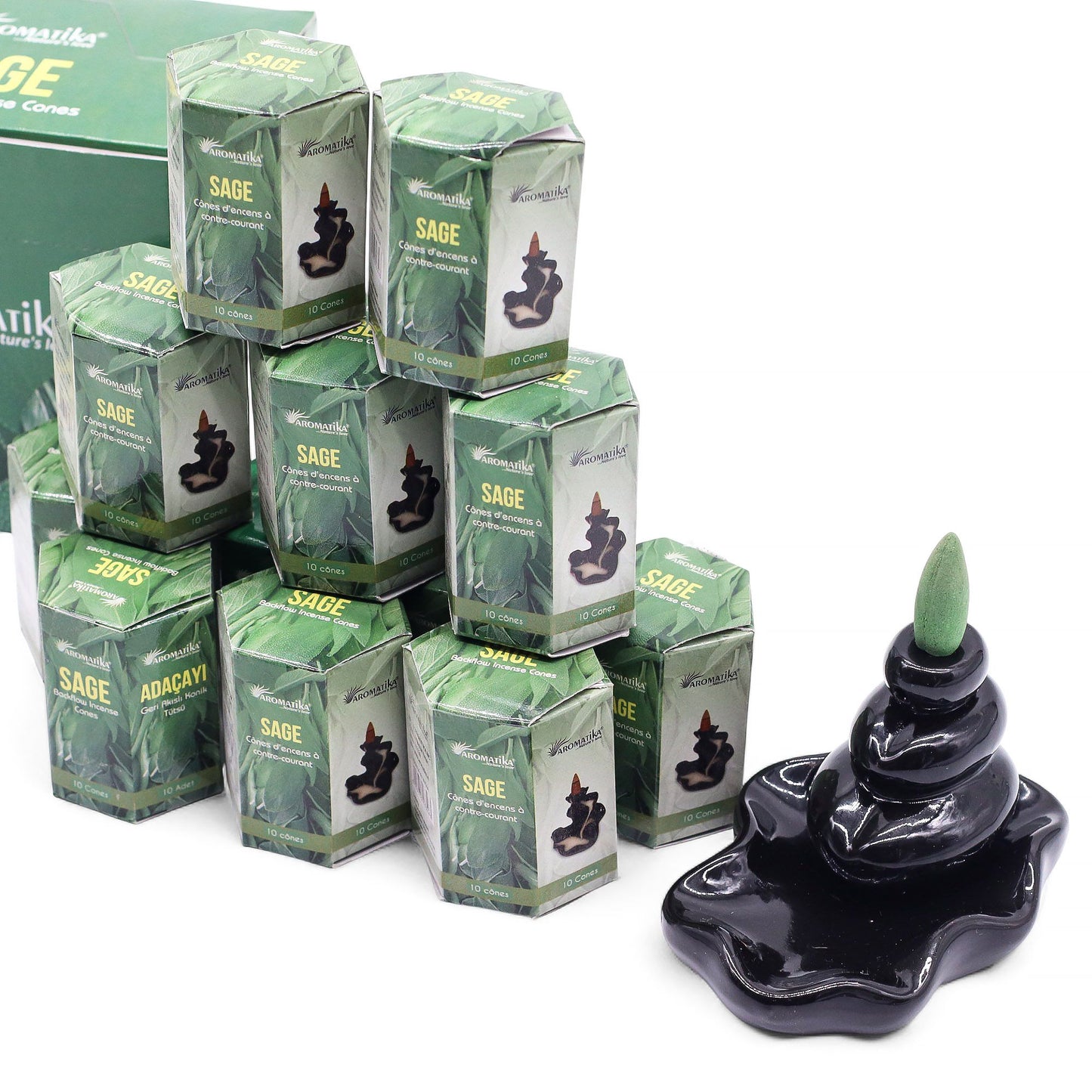 Salbei Masala Rückfluss-Räucherkegel – 10 Stück