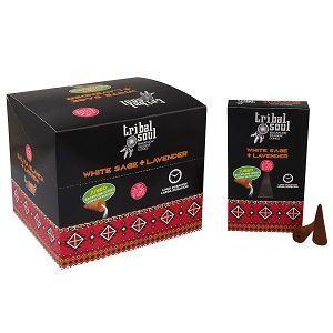 Rückfluss-Räucherkegel Weißer Salbei & Lavendel – 10er Pack