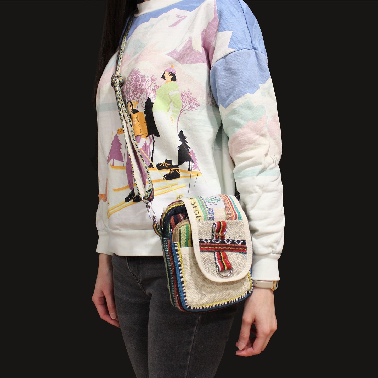 Body-Cross Natural Reisetasche aus Hanf-Baumwolle – Handgefertigt in Nepal