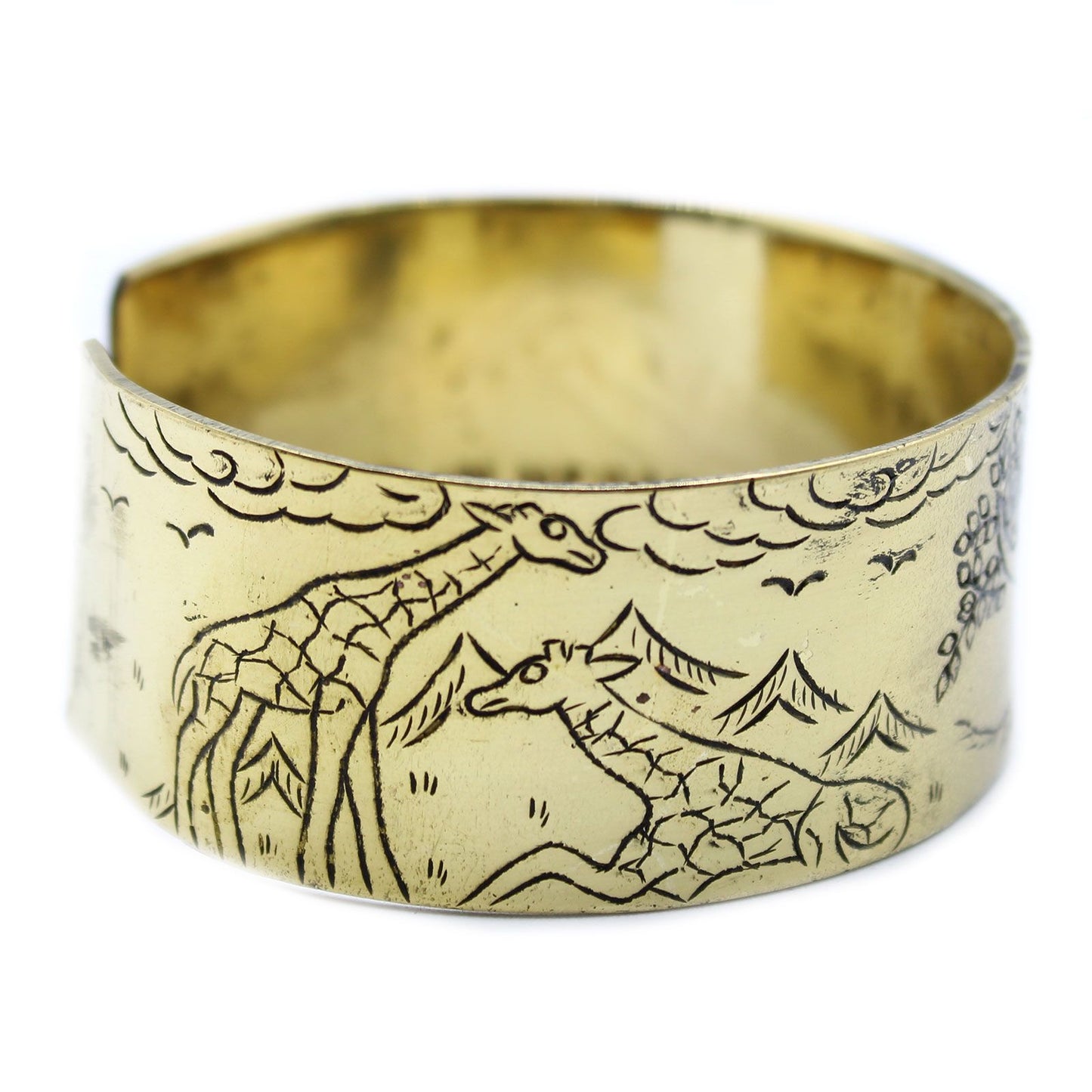 Handgefertigtes Messing Armband mit Lebensbaum & Mantra – Tibetische Symbolik