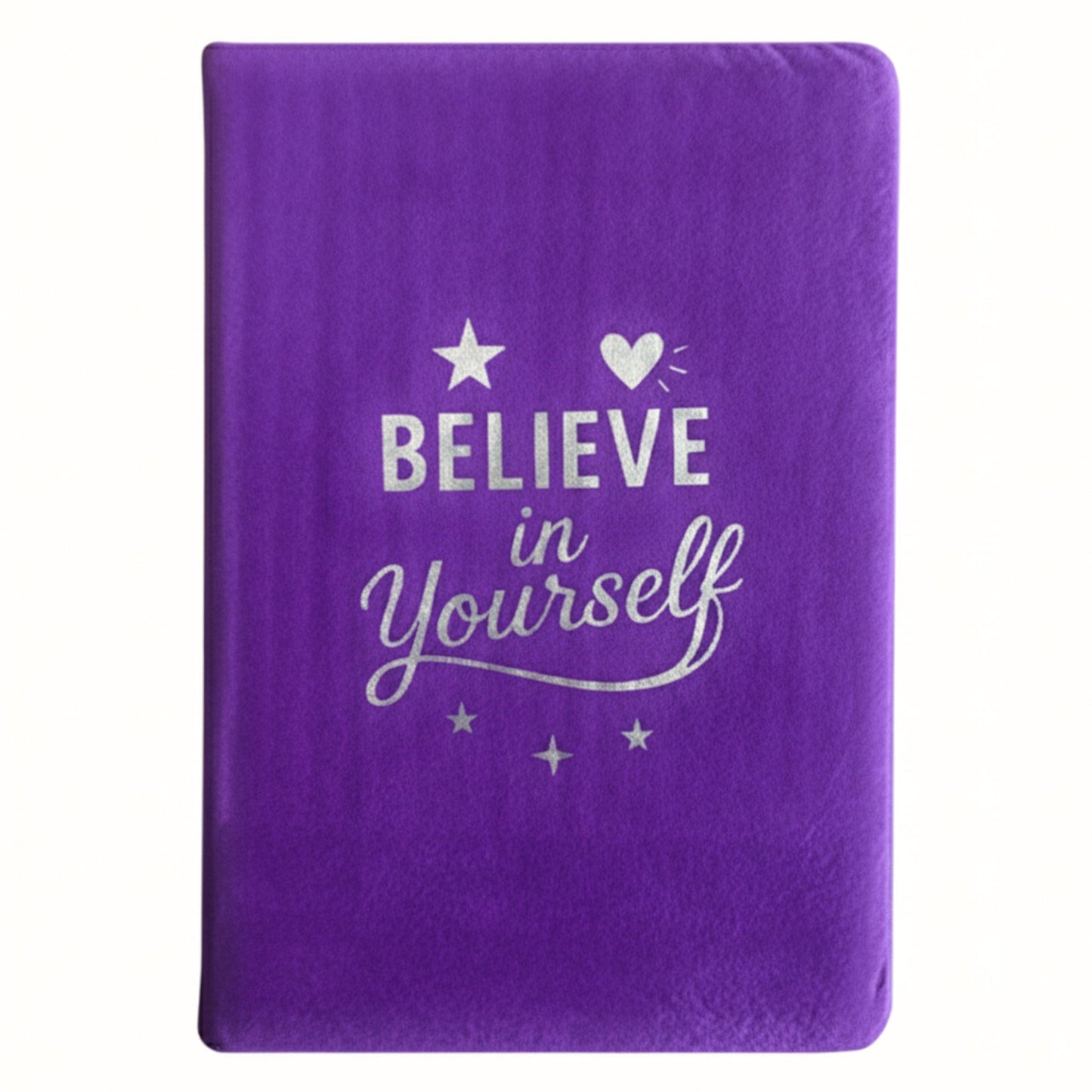 Notizbuch 'Believe in Yourself' in samtigem Lavendel-Velvet – 80 Seiten