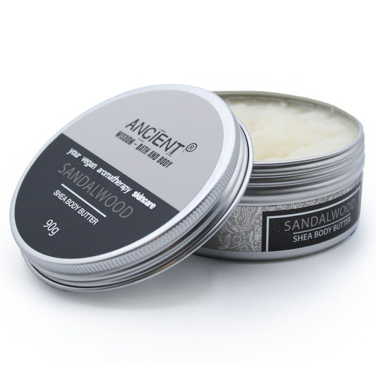 Sandelholz Körperbutter mit Shea - 90g für Aromatherapie & Pflege