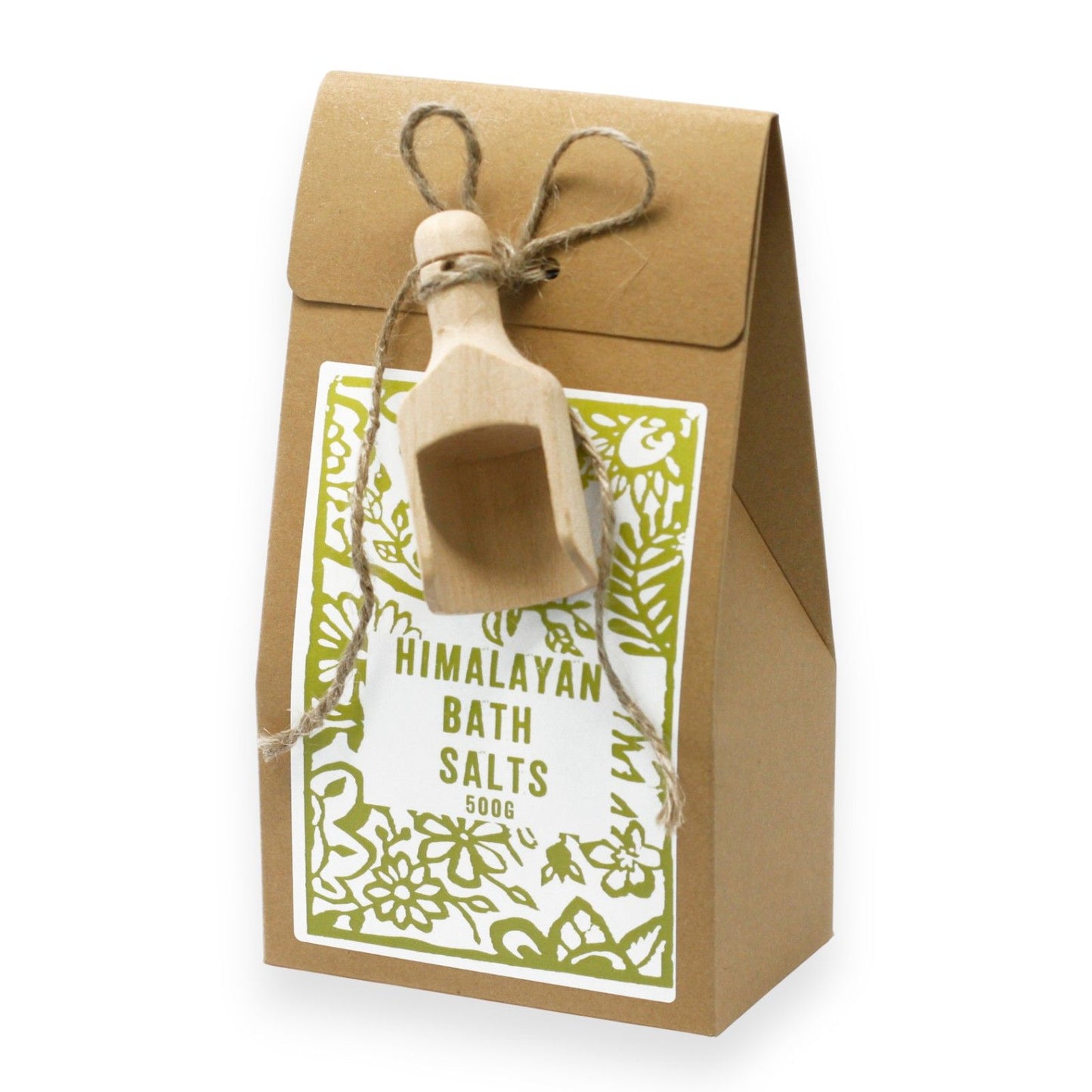 Reines Himalaya Badesalz (500g) – Unparfümiert mit Holzschaufel
