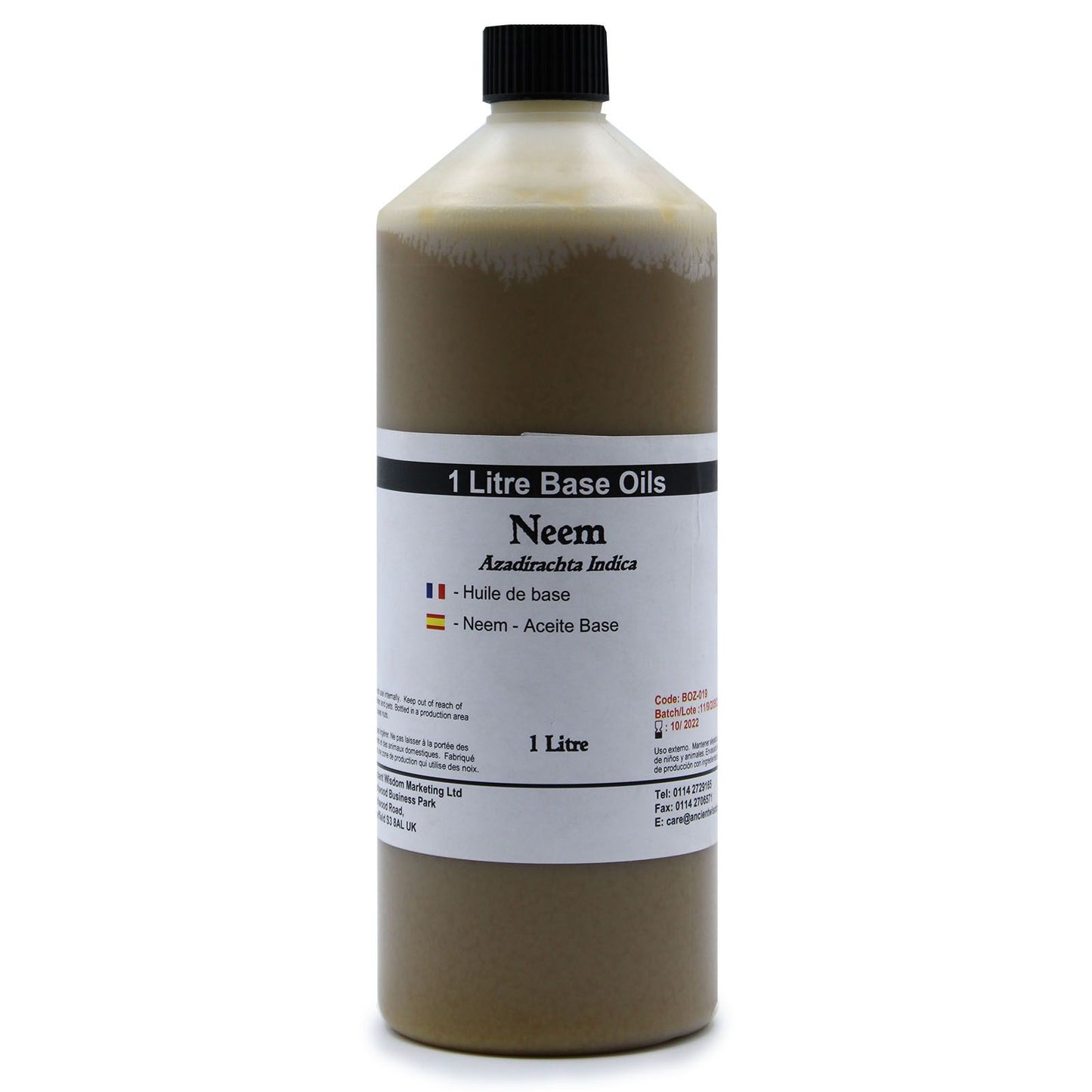 Reines Neem Basisöl (1 Liter) - Kaltgepresstes Trägeröl für ätherische Öle